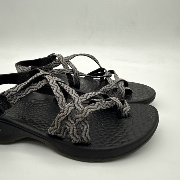 Chaco Womens SZ 7 Updraft EcoTread X2 Outdoor Sandals Black Waves (J105182) - Picture 12 of 16